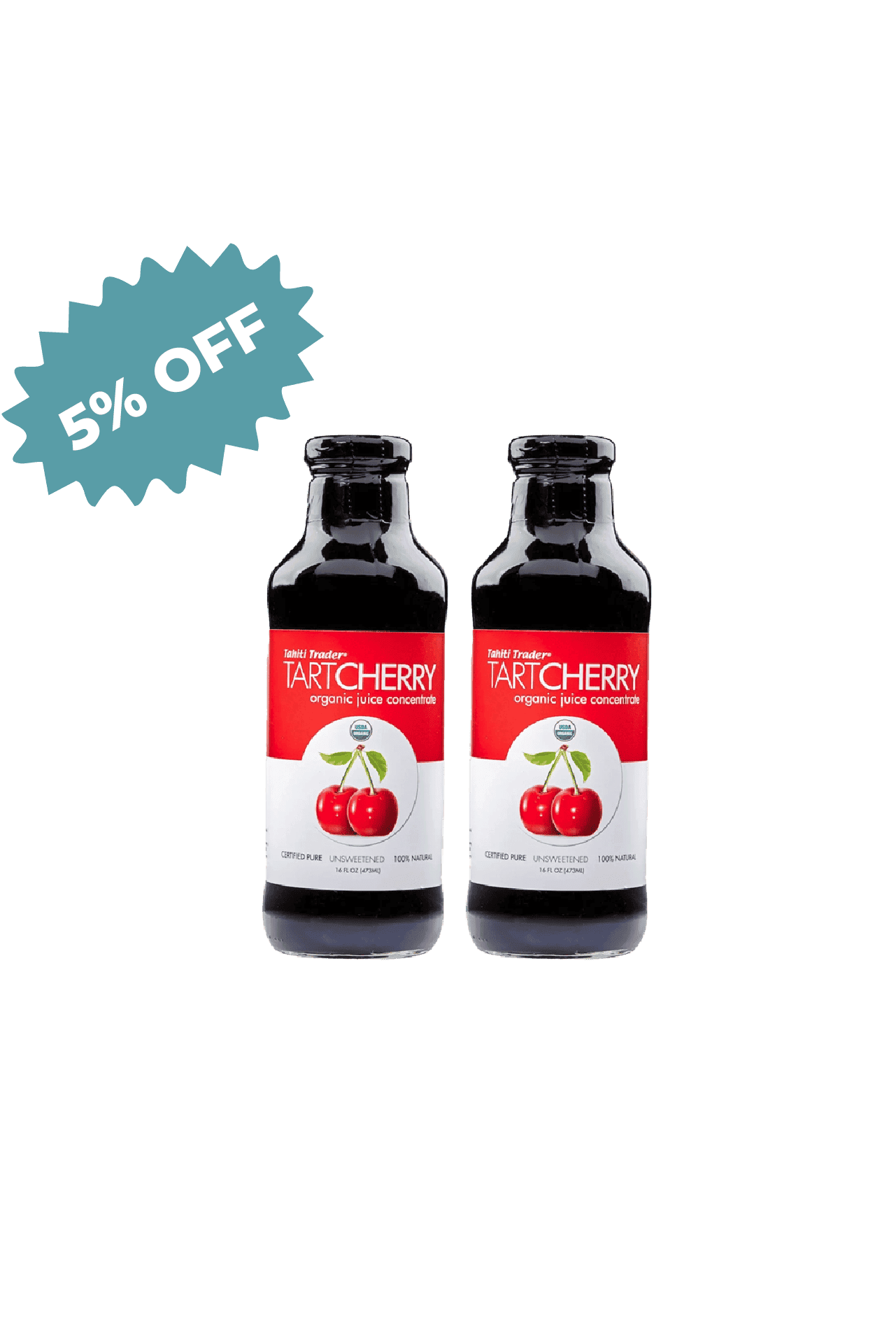 16 oz Tahiti Trader Tart Cherry ~ Organic Juice Concentrate - Tahiti Trader