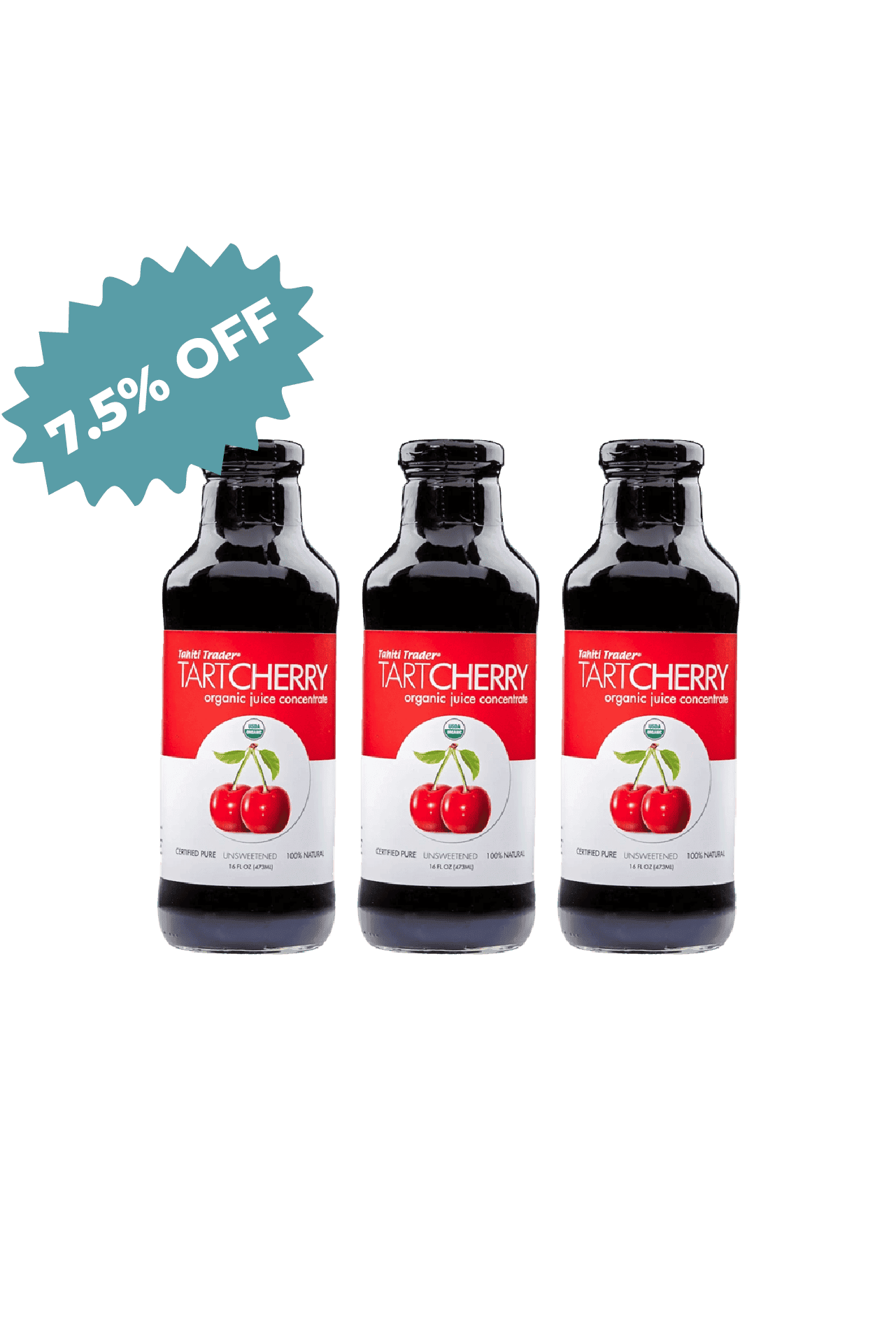16 oz Tahiti Trader Tart Cherry ~ Organic Juice Concentrate - Tahiti Trader