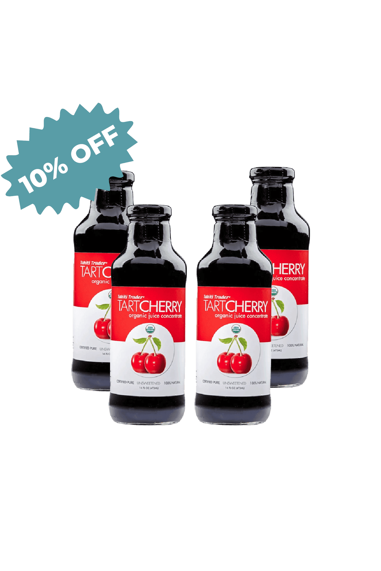 16 oz Tahiti Trader Tart Cherry ~ Organic Juice Concentrate - Tahiti Trader