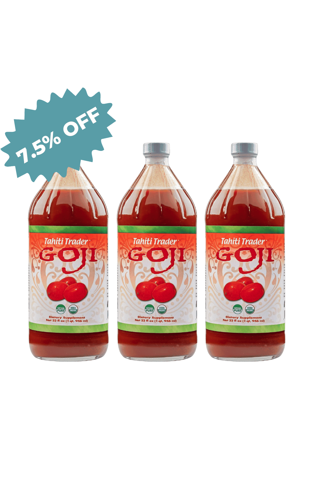 Organic Goji Juice 32 oz - Tahiti Trader