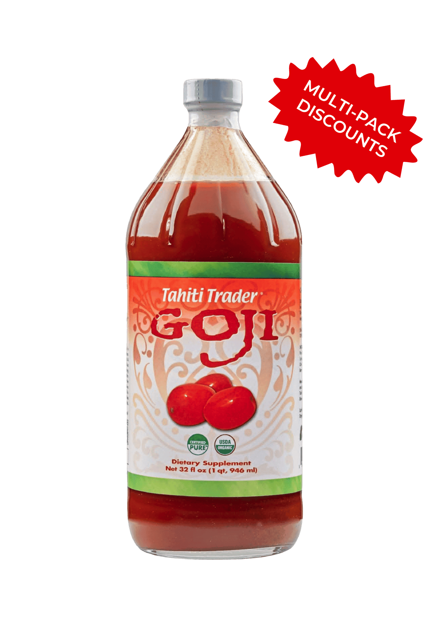 Organic Goji Juice 32 oz - Tahiti Trader