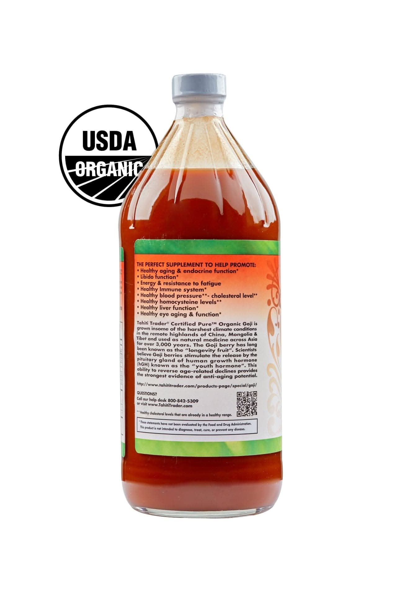 Organic Goji Juice 32 oz - Phone Order Form - Tahiti Trader