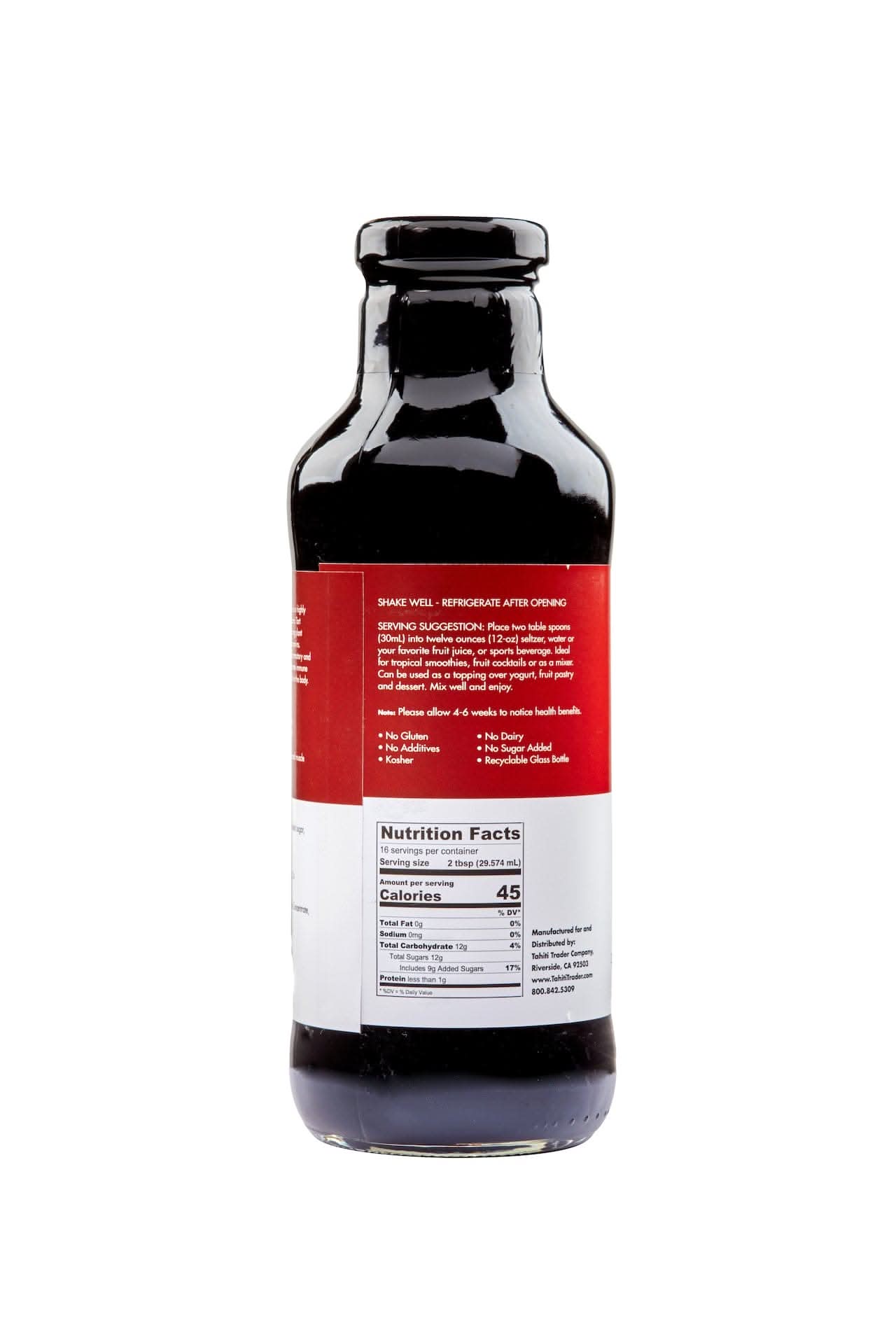 16 oz Tahiti Trader Tart Cherry ~ Organic Juice Concentrate - Tahiti Trader