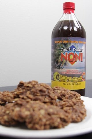 Recipe for Chocolate Peanut Butter No-Bake Cookies with Noni - Tahiti Trader