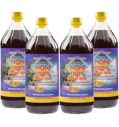 Tahiti Trader Island Style Noni Juice 32 oz (4 - pack Wholesale - GNC) - Tahiti Trader