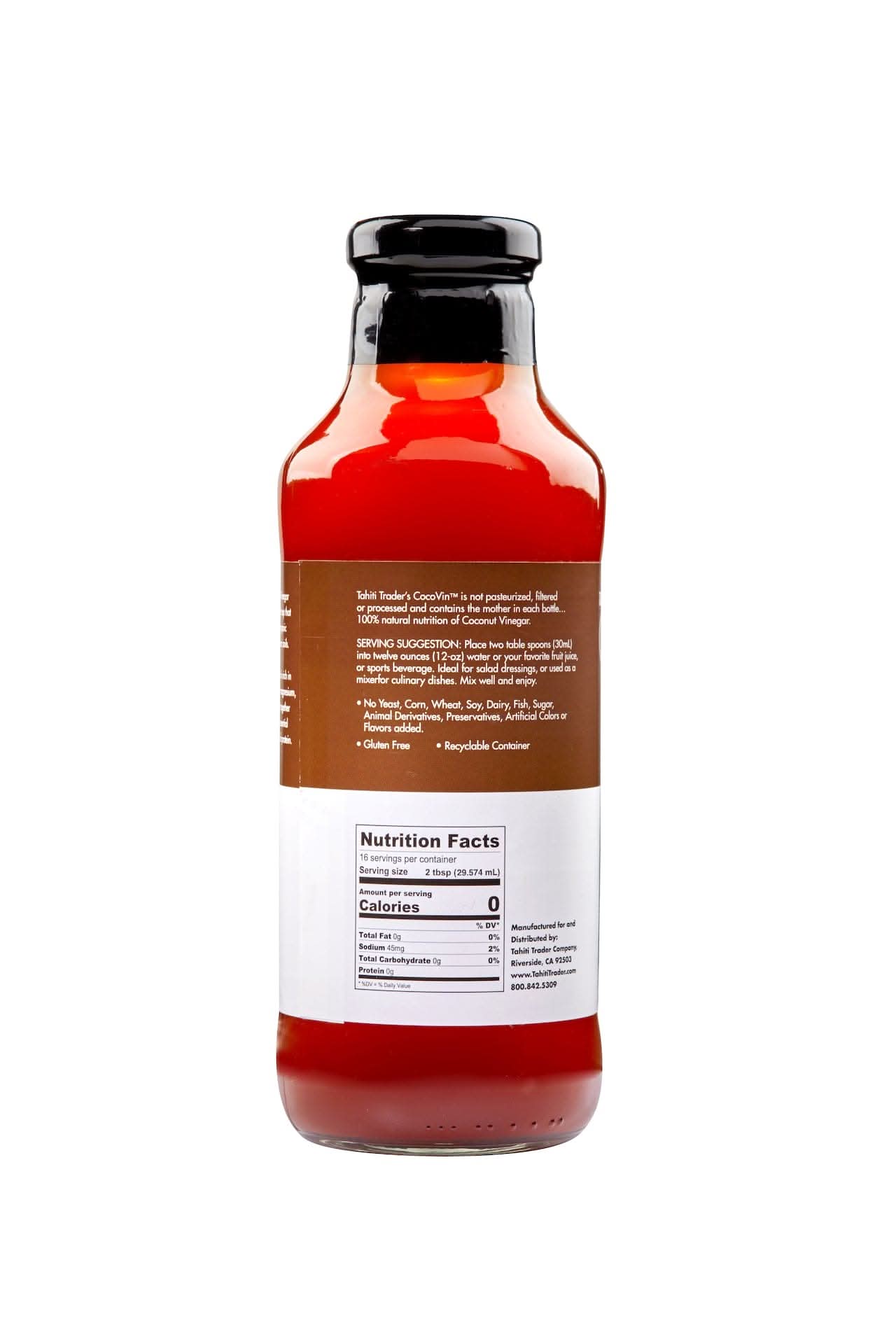 CocoVin ~ Organic Coconut Vinegar 16 oz - Tahiti Trader